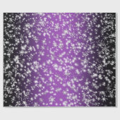マゼンタの光の上の雪と輝き ラッピングペーパー (フラット)