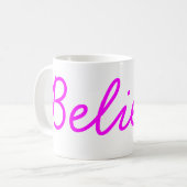 マゼンタの原稿のマグを信じて下さい コーヒーマグカップ (正面左)