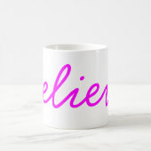 マゼンタの原稿のマグを信じて下さい コーヒーマグカップ (中央)