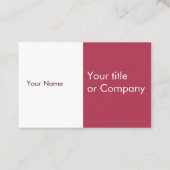 マゼンタの名刺シンプルのパーソナライズカスタム 名刺 (裏面)