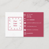 マゼンタの名刺シンプルのパーソナライズカスタム 名刺 (正面)