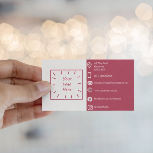 マゼンタの名刺シンプルのパーソナライズカスタム 名刺