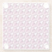 マゼンタの図形 ガラスコースター (裏面)