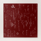 マゼンタの数学の公式と方程式 ジグソーパズル (横)