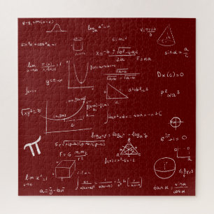 マゼンタの数学の公式と方程式 ジグソーパズル
