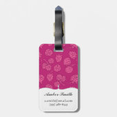 マゼンタの果実パターン ラゲッジタグ (裏面縦)