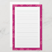 マゼンタの果実パターン 便箋 (正面/裏面)