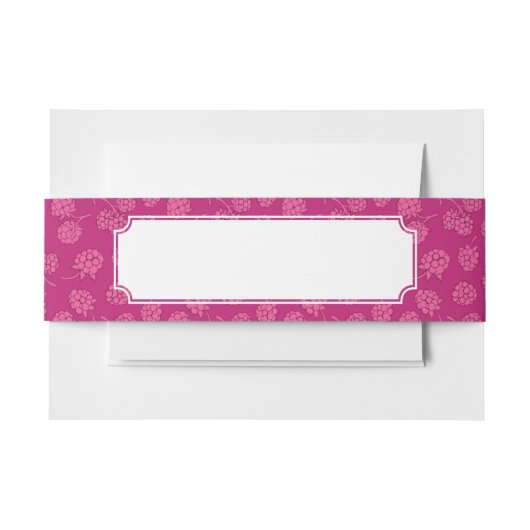 マゼンタの果実パターン 招待状ベリーバンド (正面例)