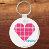 マゼンタの格子縞2 キーホルダー (正面)