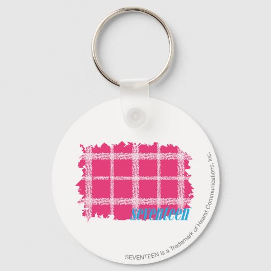 マゼンタの格子縞4 キーホルダー (正面)