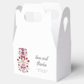 マゼンタの湾曲形花模様結婚ズ フェイバーボックス (オープン)