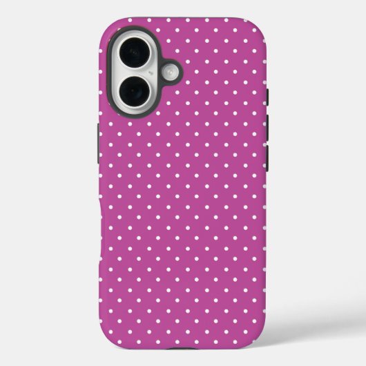 マゼンタの無地の水玉模様 Case-Mate iPhoneケース (裏面)