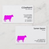 マゼンタの牛の記号 – 白 名刺 (正面/裏面)
