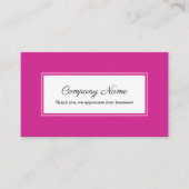 マゼンタの白い四角形の枠 紹介カード (正面)