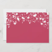 マゼンタの白い星の結婚式の日付を保存 セーブザデート (裏面)