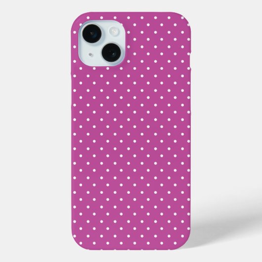 マゼンタの背景に水玉模様のシームレスパターン Case-Mate iPhoneケース (裏面)