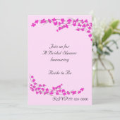 マゼンタの花のブライダルシャワー 招待状 (スタンド正面)
