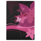 マゼンタの花パターン クリップボード (裏面)