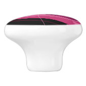 マゼンタの花パターン セラミックノブ (側面)