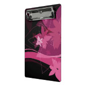 マゼンタの花パターン ミニクリップボード (アングル2)