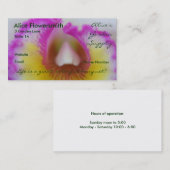 マゼンタの蘭の名刺 名刺 (正面/裏面)