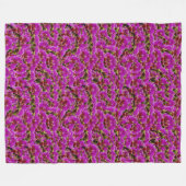 マゼンタの蘭、 フリースブランケット (正面(横))