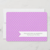 マゼンタの赤ちゃん象と風船のベビーシャワー 招待状 (裏面)