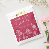 マゼンタの野生の花をスケッチした花  フェイバーバッグ (封をした状態)