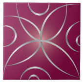 マゼンタの銀 タイル (正面)