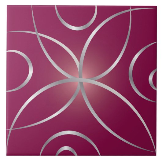 マゼンタの銀 タイル (正面)