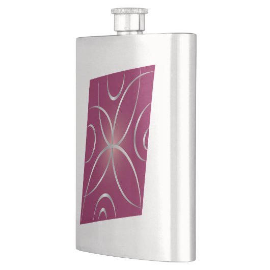 マゼンタの銀 フラスク (左)