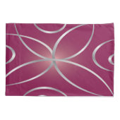 マゼンタの銀 枕カバー (裏面-左)