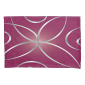 マゼンタの銀 枕カバー (正面左)