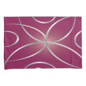 マゼンタの銀 枕カバー (正面右)