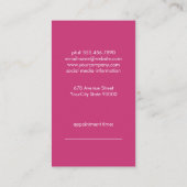 マゼンタの髪のロゴを流す |美容師 予約カード (裏面)