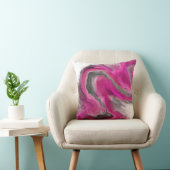 マゼンタの黒い灰色の宝石の調子の流動芸術の渦巻 クッション (椅子)