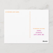 マゼンタの30歳の誕生日おめでとうのマイルストーン・ポストカード ポストカード (裏面)