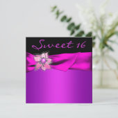 マゼンタのSweet 16パーティー 招待状 (スタンド正面)