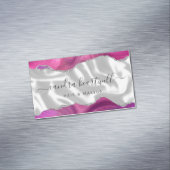 マゼンタアガテシルバーグリッターラグジュアリー マグネット名刺 (インサイチュ)