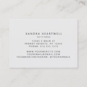 マゼンタアガテシルバーグリッターラグジュアリー 名刺 (裏面)