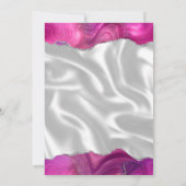 マゼンタアガテホワイトシルク結婚ス 招待状 (裏面)