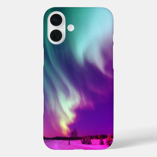 マゼンタアクアアラスカンノーザンライト Case-Mate iPhoneケース (裏面)