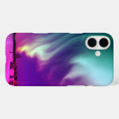 マゼンタアクアアラスカンノーザンライト Case-Mate iPhoneケース (裏面 (横))
