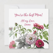 マゼンタアクセントフローラ母の日写真 (裏面)