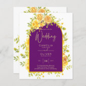 マゼンタイエローローズプラムパープル結婚金ゴールド (正面/裏面)