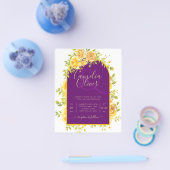 マゼンタイエローローズプラムパープル結婚金ゴールド チラシ (シングル)