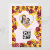 マゼンタイエロー写真結婚ズ 招待状 (裏面)