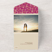 マゼンタウィンター結婚ナイト オールインワン招待状 (外側)