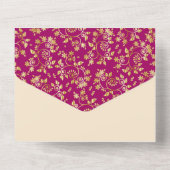 マゼンタウィンター結婚ナイト オールインワン招待状 (裏面)