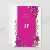 マゼンタウェスタン素朴シャルロカウボーイブーツクインズ 招待状 (裏面)